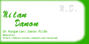 milan danon business card